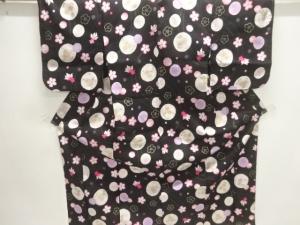 綿紅梅　水玉に桜・金魚模様浴衣
